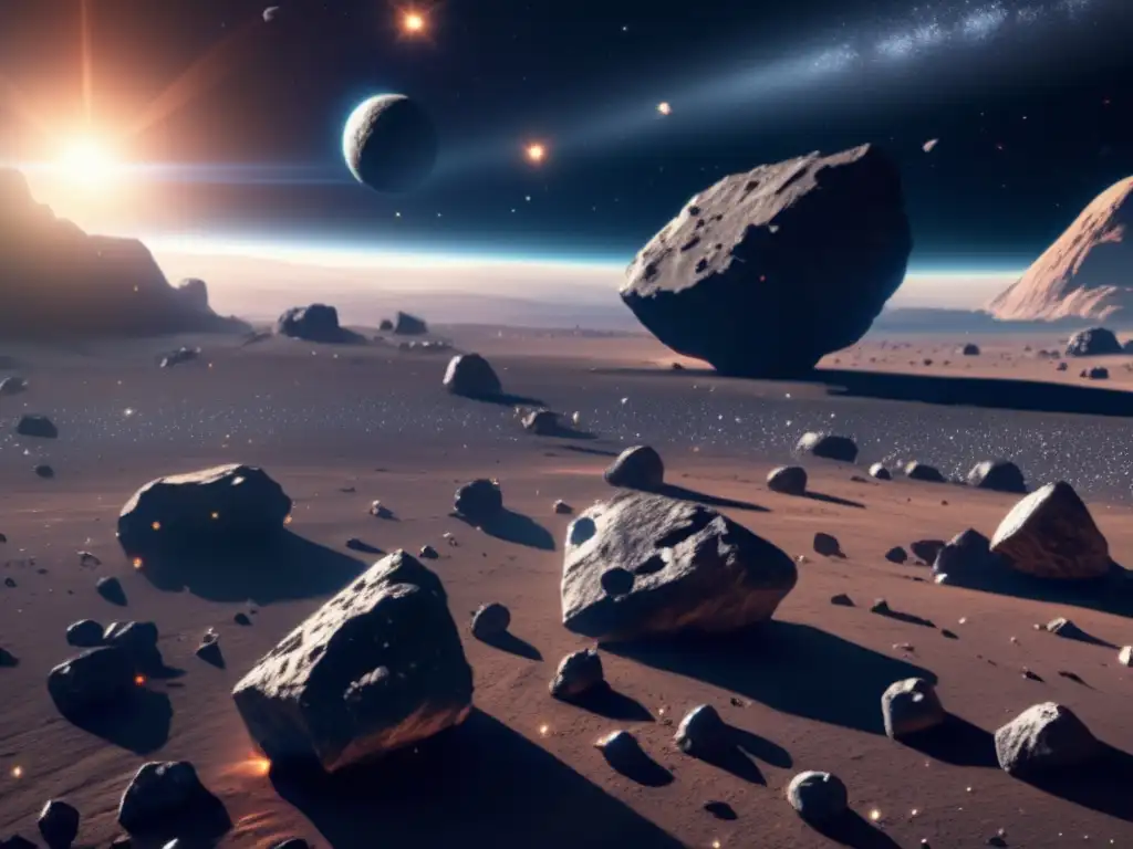 Amenaza de asteroides recién descubiertos en campo espacial minero
