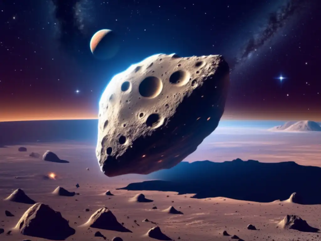Amenazante asteroide impactando la Tierra: Historias de asteroides y naves espaciales