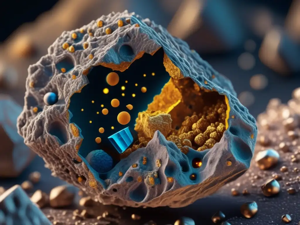Análisis estructura asteroides técnicas modernas: microscopio electrónico muestra detalles impresionantes