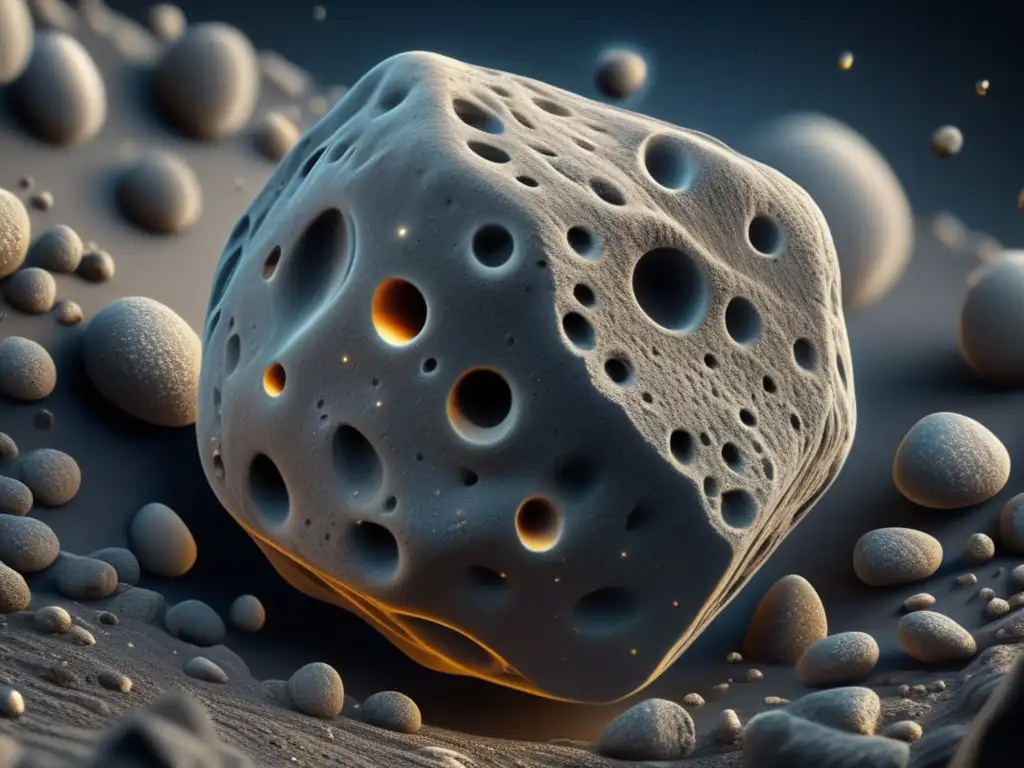 Análisis estructura asteroides: imagen en 8k muestra detalles de su intrincada estructura y revela misteriosos túneles y cráteres
