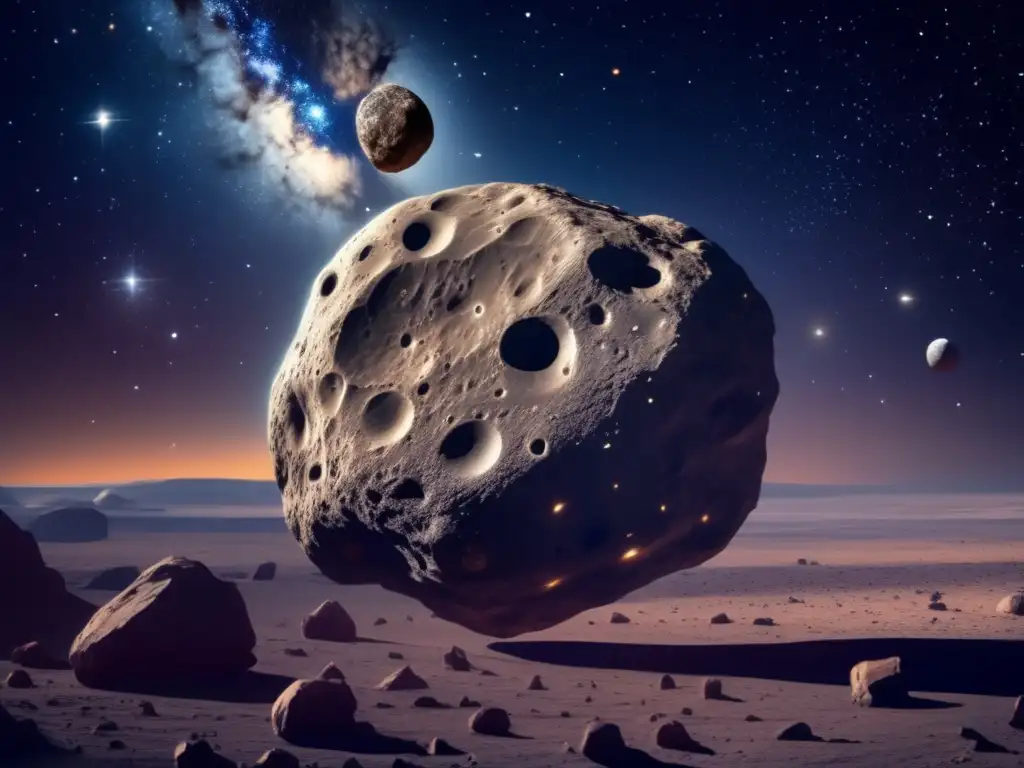 Astrónomo observa asombroso asteroide en el cielo estrellado - Importancia asteroides en ciencia