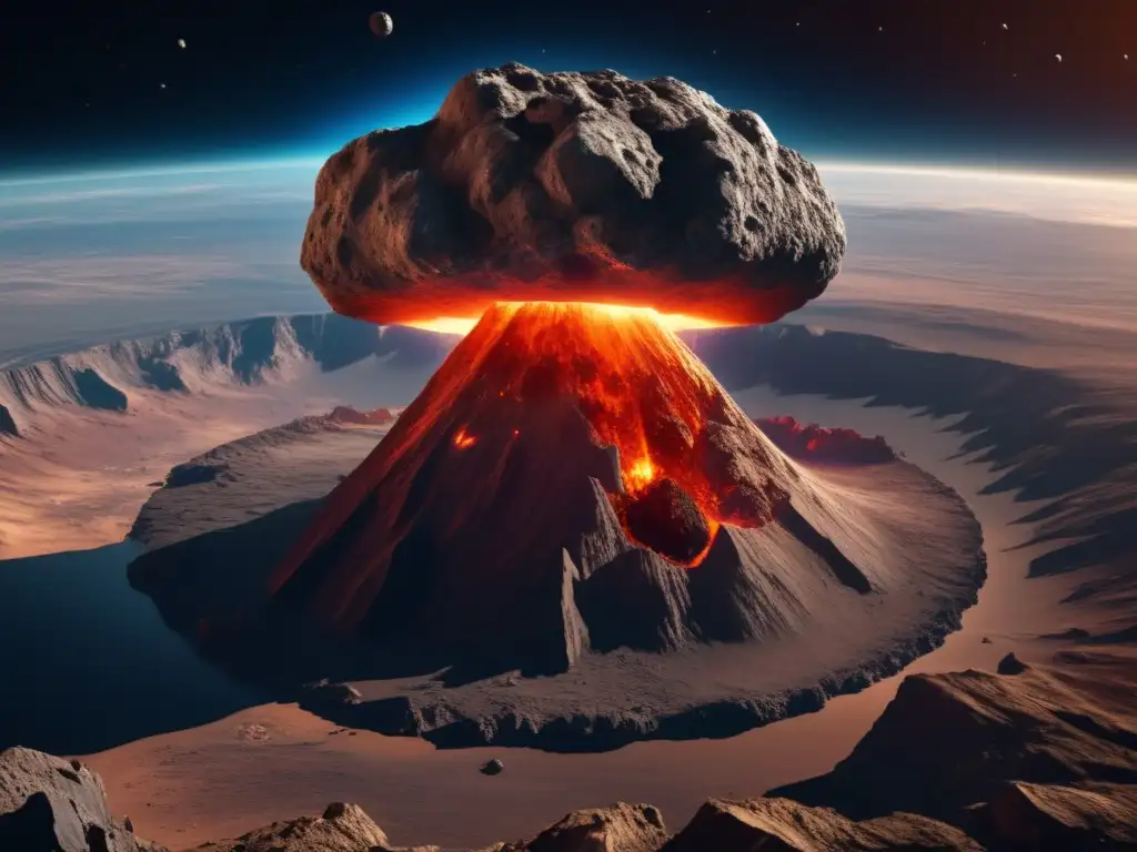 Asteroid impacto inminente amenaza a la Tierra, exploración espacial asteroides gigantes