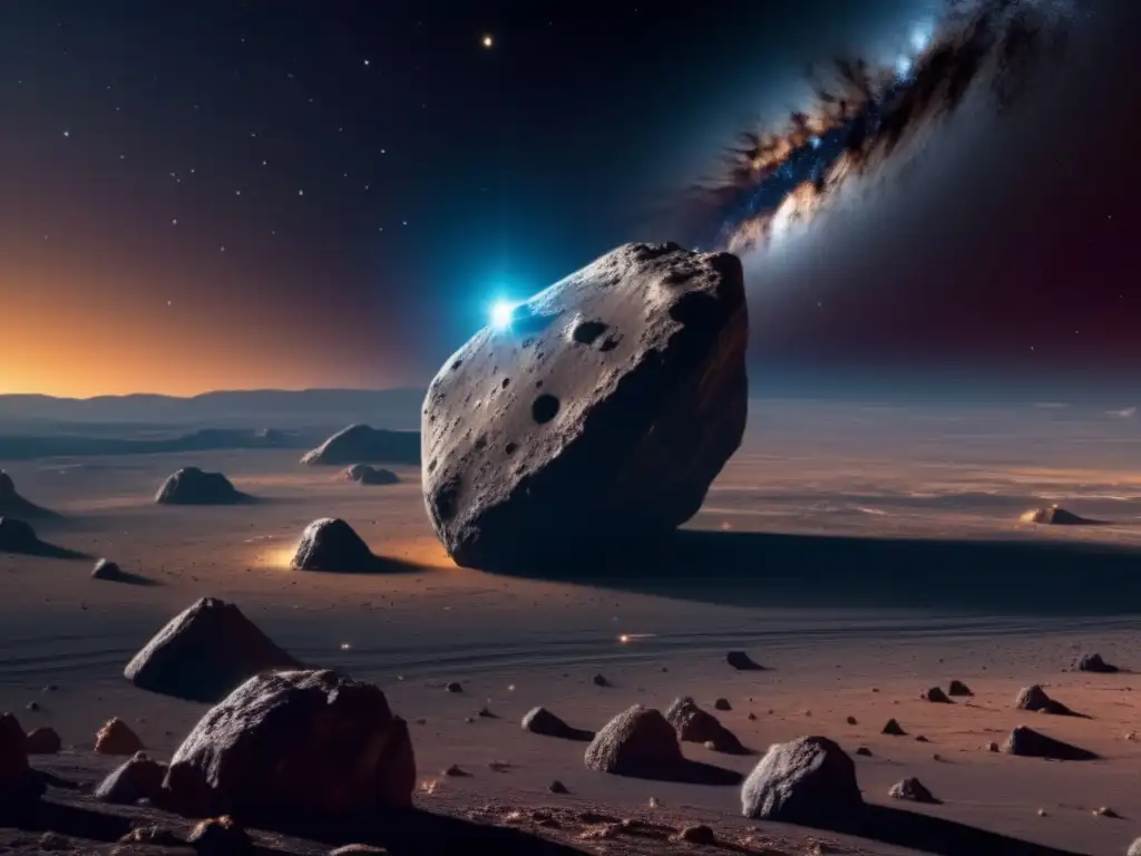 Asteroida 8k: belleza etérea suspendida en el espacio