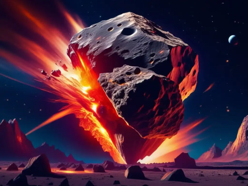 Asteroida masiva acercandose a la Tierra con compuestos orgánicos, impacto inminente