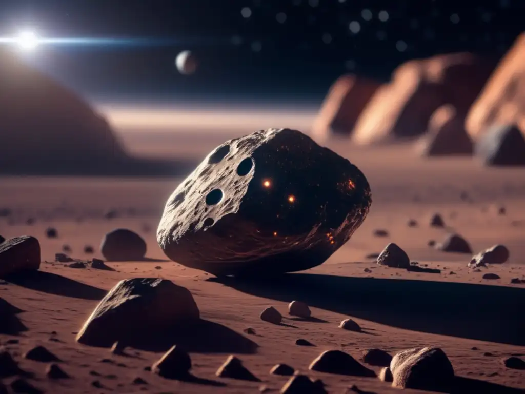 Asteroida rocosa flotando en el espacio: estudio de asteroides como recursos