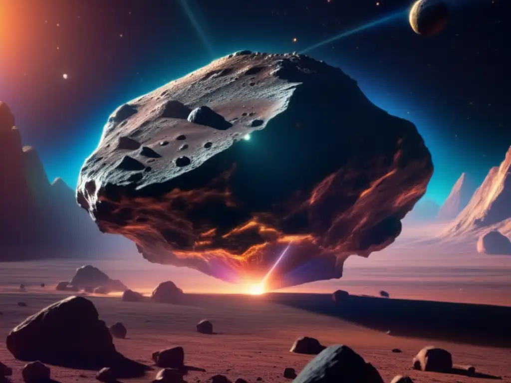 Composición asteroide Centauros en el espacio