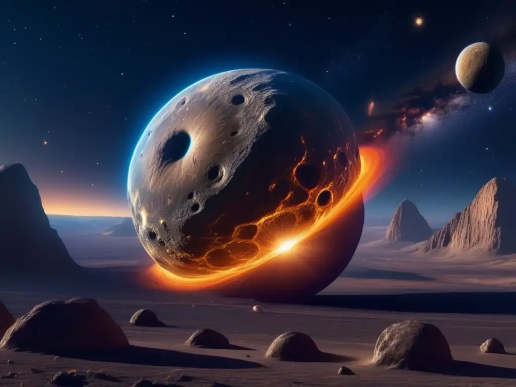 Exploración asteroide 511 Davida, majestuosa imagen 8k revela su belleza cósmica