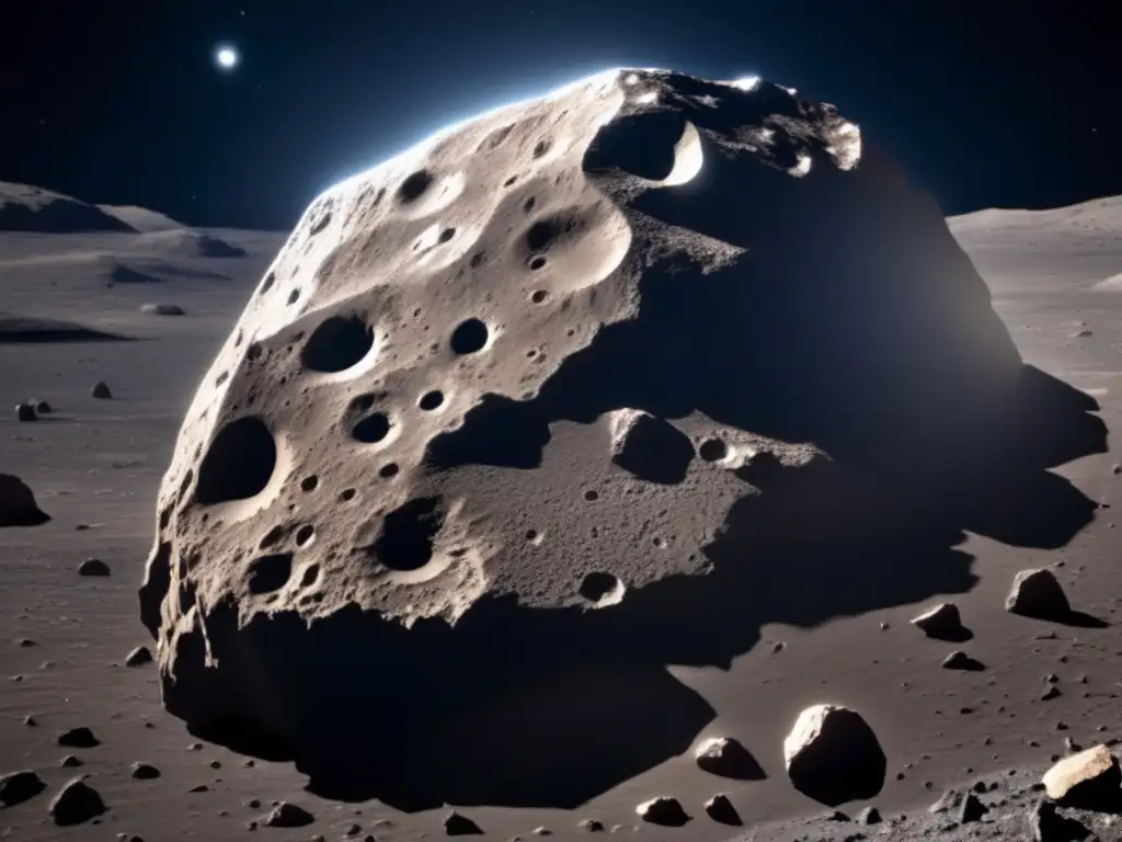Asteroide masivo flotando en espacio oscuro - Probabilidad de colisión asteroides tierra