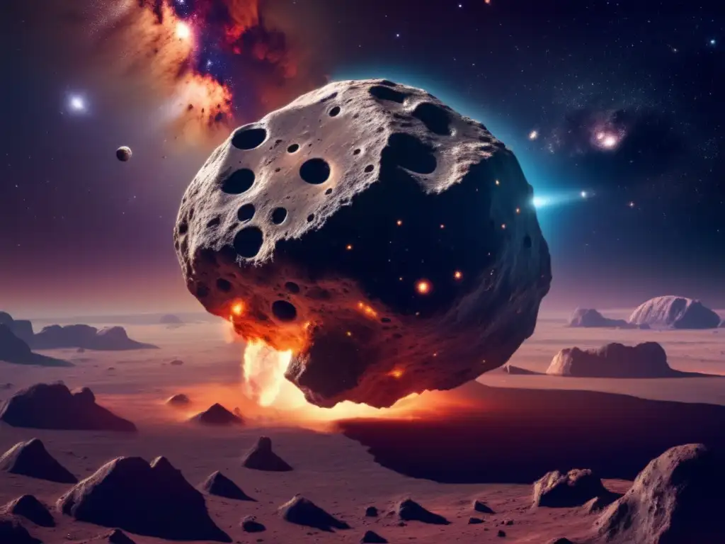 Asteroide masivo rodeado por una hermosa nebulosa: vida sostenible en asteroides