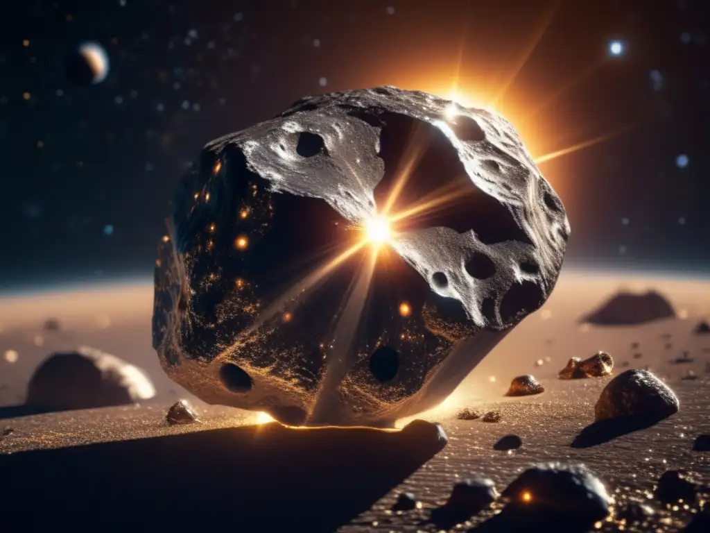 Asteroide metálico en el espacio: Minería espacial de asteroides metálicos