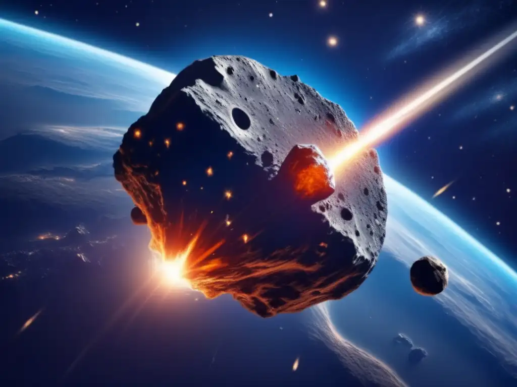 Asteroide impactando la Tierra: Beneficios de la explotación de asteroides