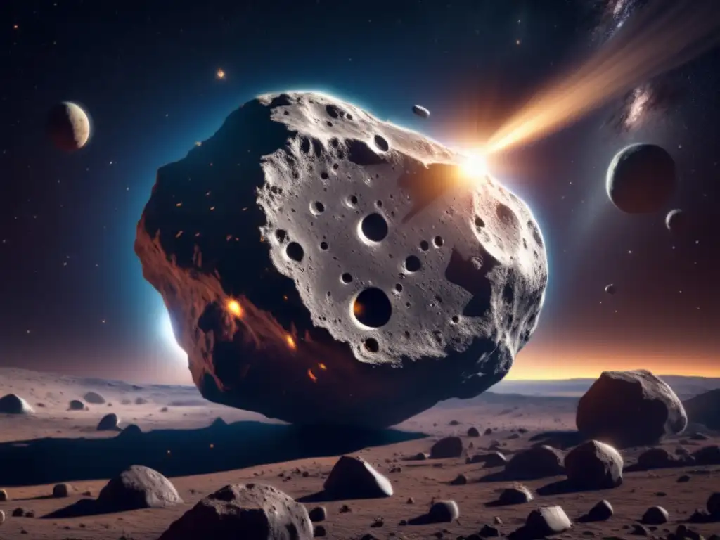 Un asteroide tipo T con composición y origen desconocidos, flotando en el vasto espacio
