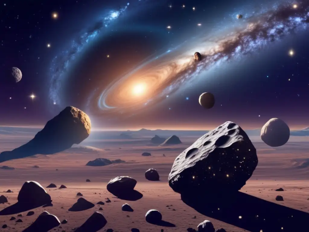 Explorando asteroides binarios en el cosmos - Majestuoso espectáculo celeste de galaxias