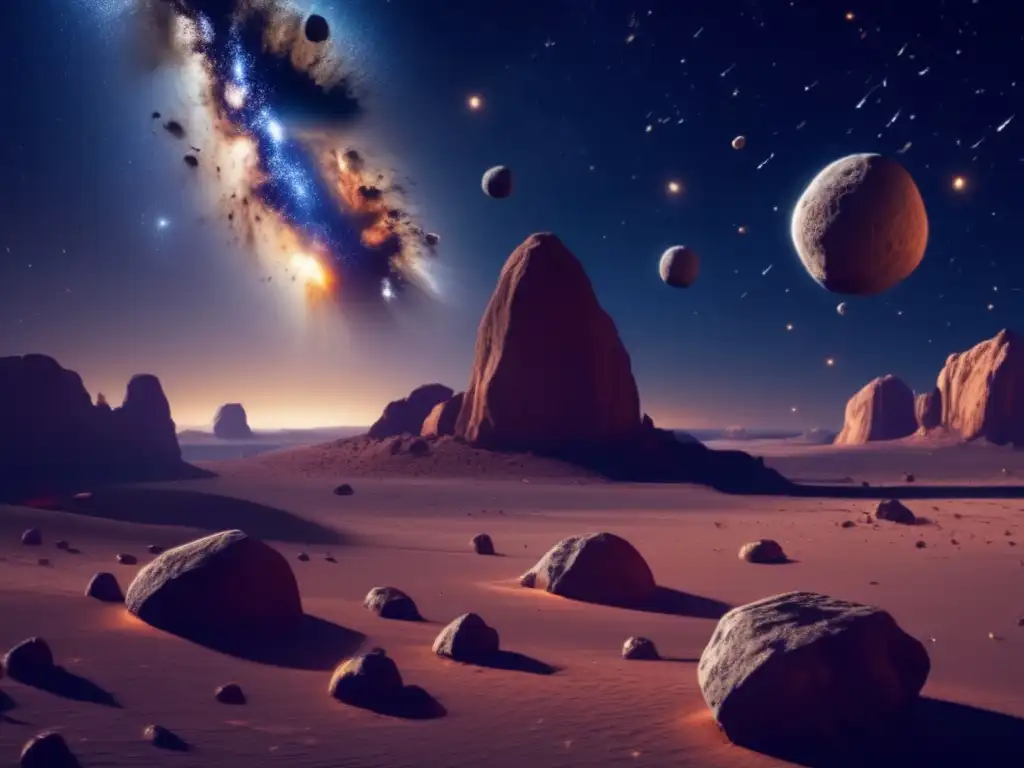 Exploración asteroides binarios: 8K imagen asombrosa muestra sistema binario asteroides en espacio estelar