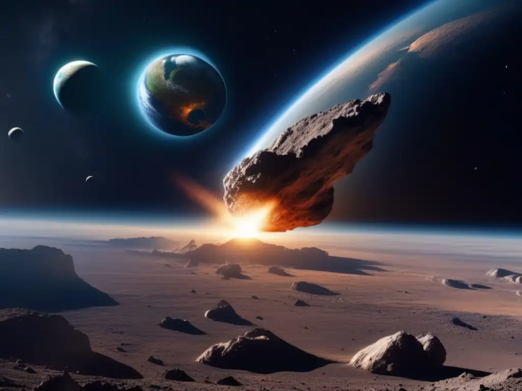 Desviando asteroides para evitar catástrofes - Astronautas trabajan para desviar un colosal asteroide en espacio