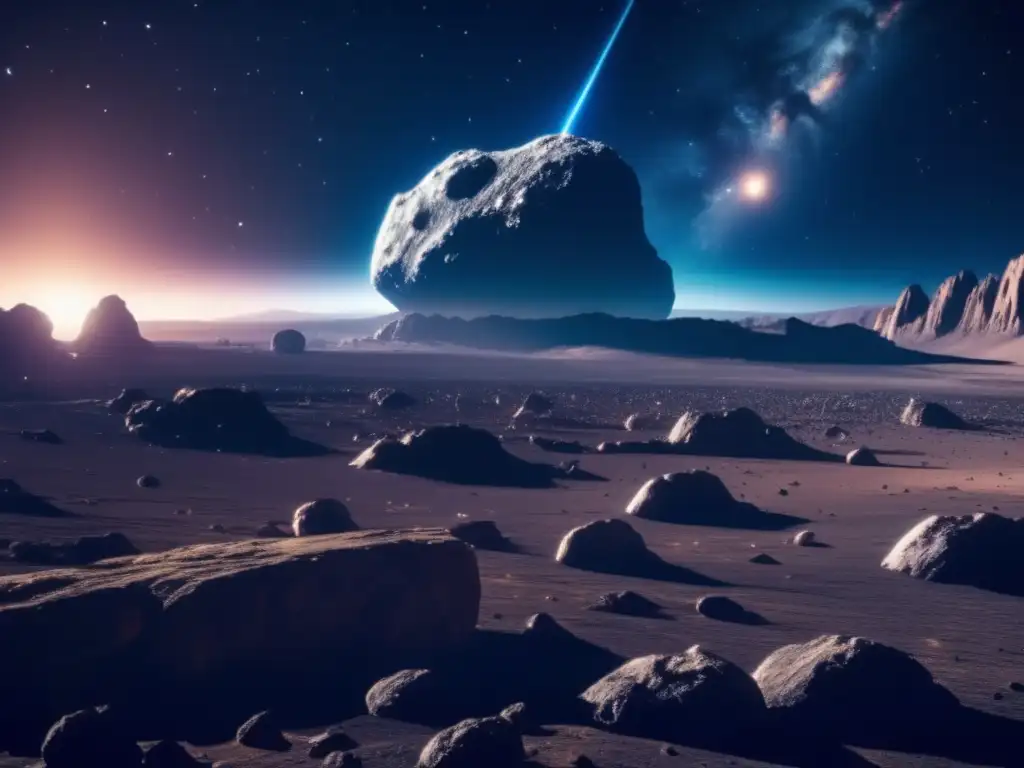 Asteroides Damocloides en el universo: asombroso paisaje cósmico muestra vastedad del espacio
