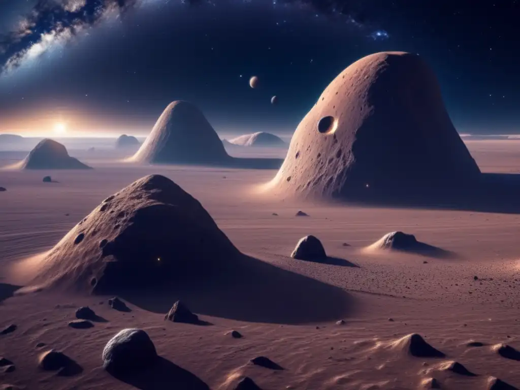Asteroides dobles: imagen detallada de un sistema binario flotando en el espacio, revelando su belleza y significado