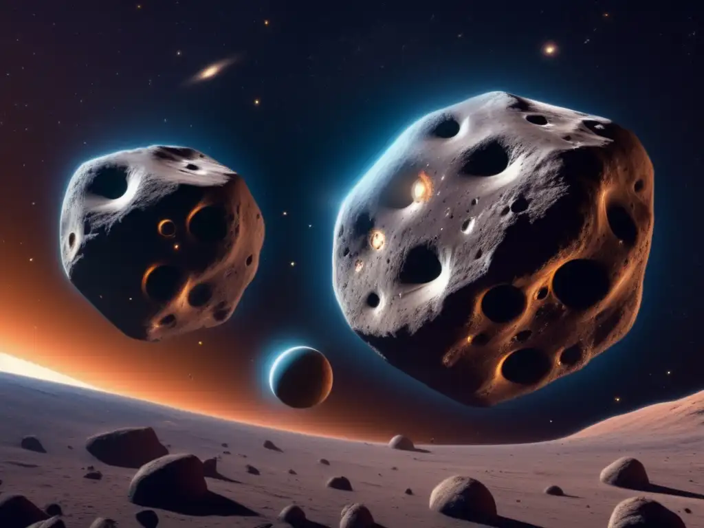 Asteroides dobles: imagen impresionante de dos asteroides en contacto flotando en el espacio profundo