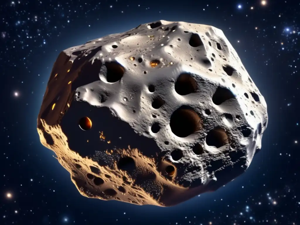 Composición metálica de asteroides en el espacio
