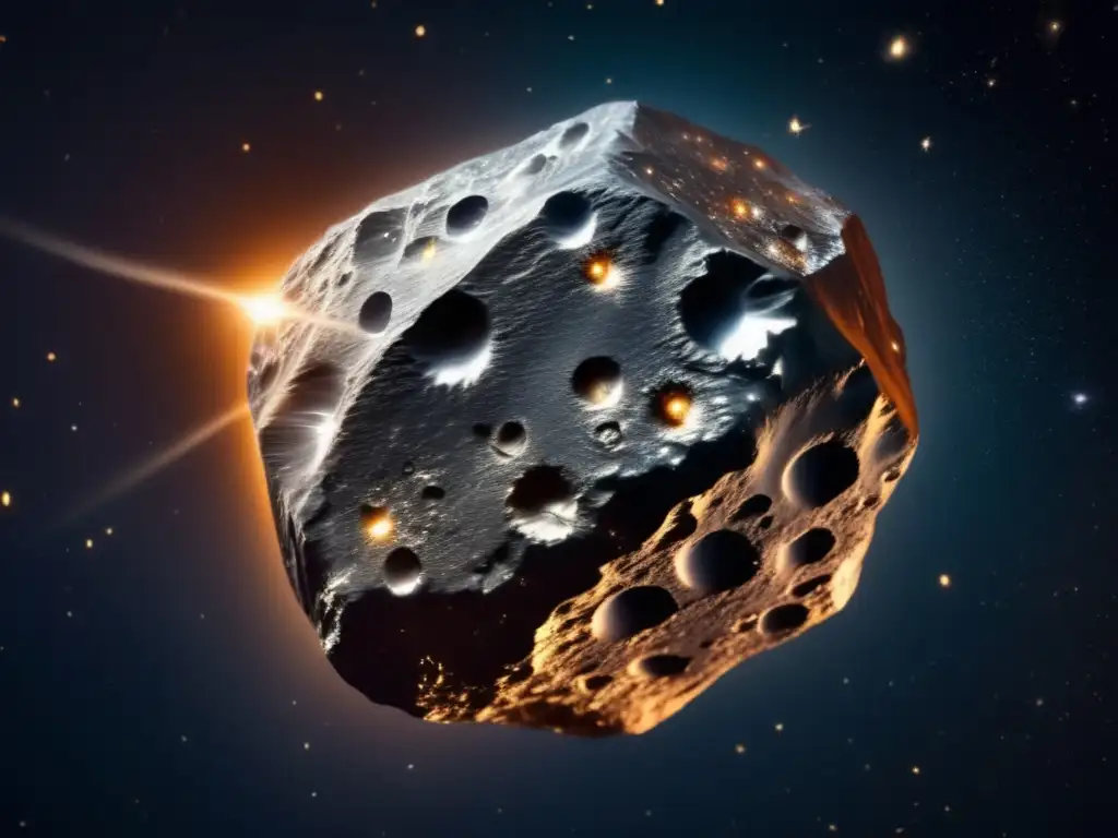 Composición metálica de asteroides en el espacio