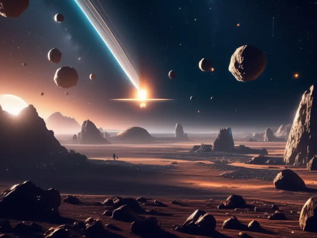 Exploración y explotación de asteroides en un impresionante paisaje espacial