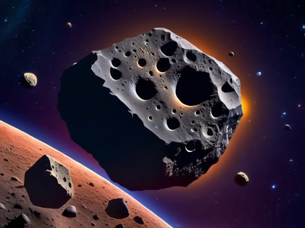 Asteroides irregulares fascinantes en un cosmos interconectado