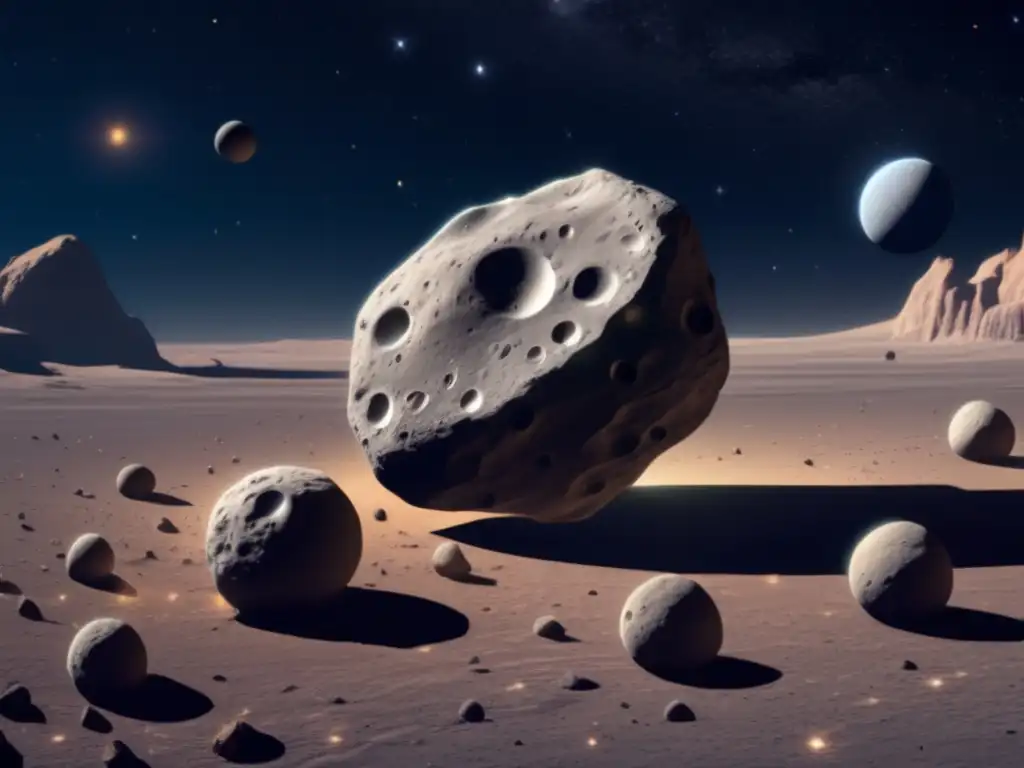 Asteroides con lunas: imagen detallada y realista del estudio y exploración de estos cuerpos celestes