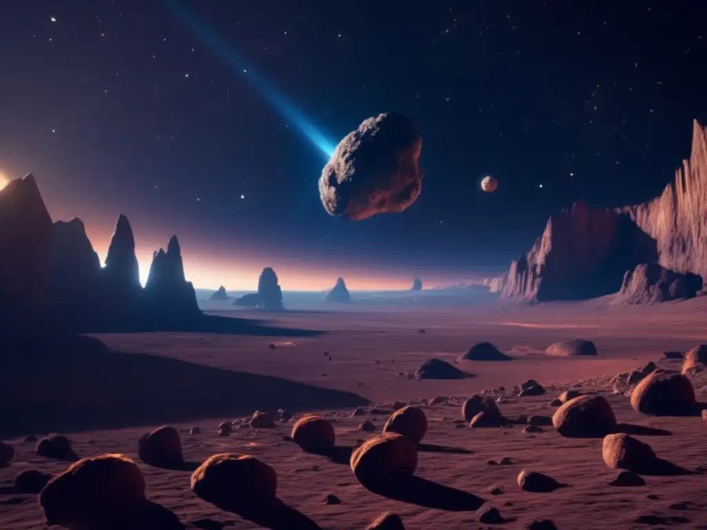 Colonización de asteroides por microorganismos en un paisaje desolado y vasto del espacio