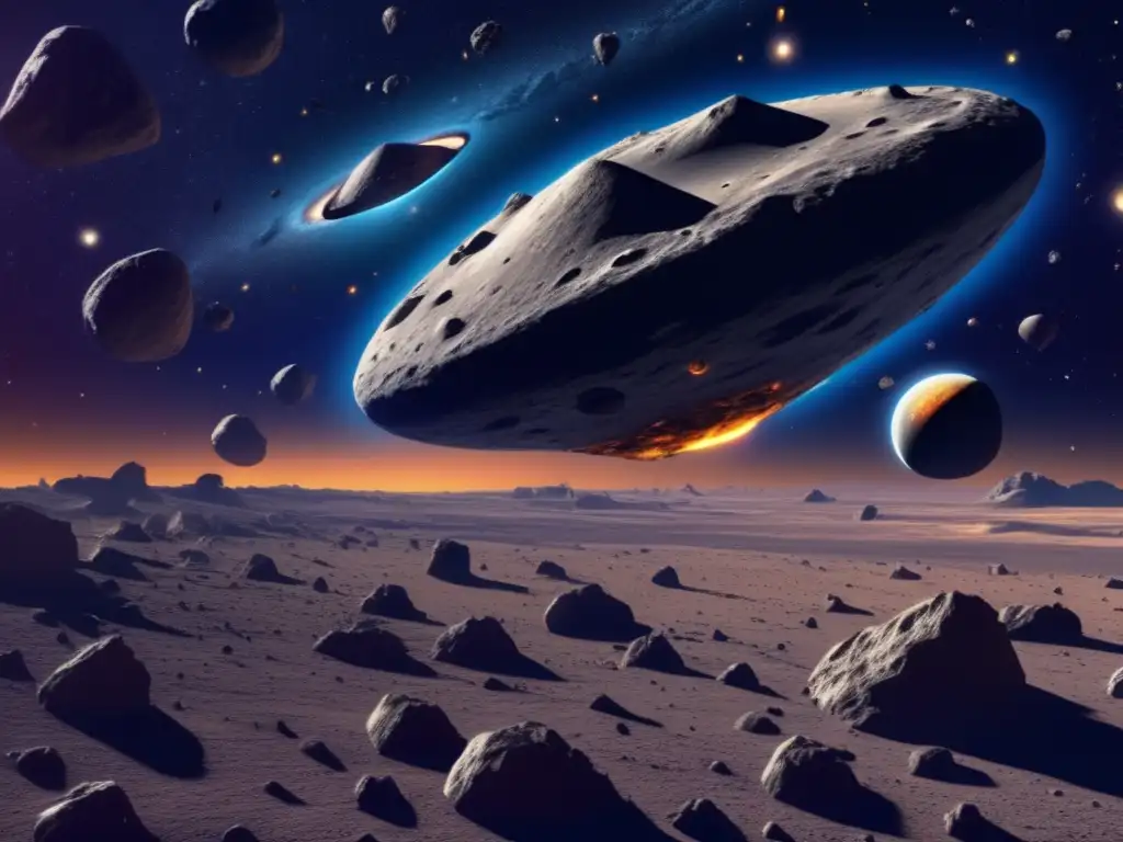 Asteroides en órbita cambiante en un espectáculo cósmico impresionante