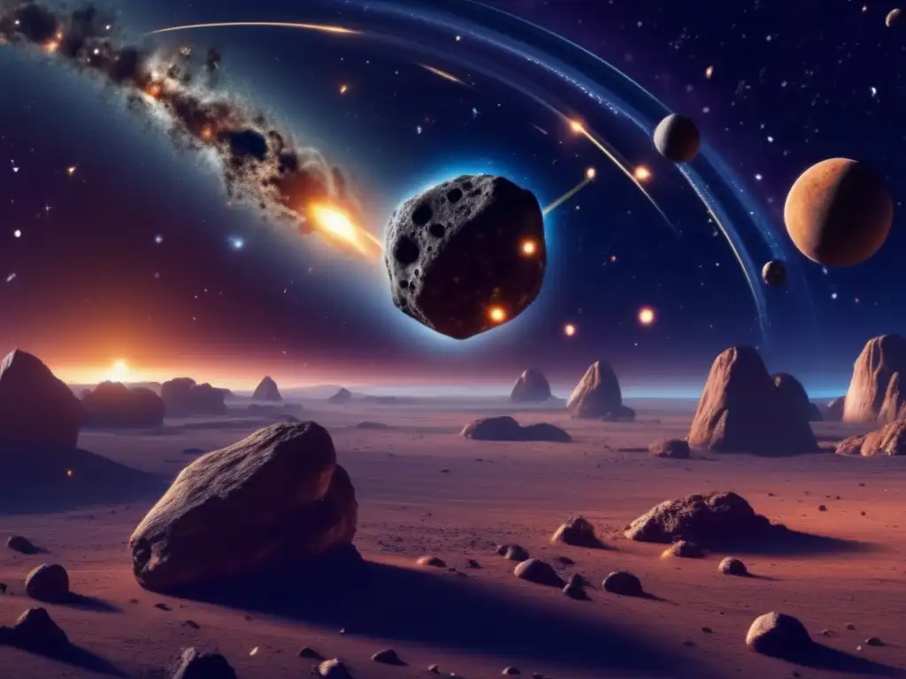 Asteroides cruzando órbitas de planetas en un ballet celeste