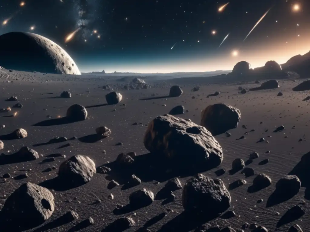 Impresionante asteroides en espacio Sobreexplotación de asteroides: prevención y tratados