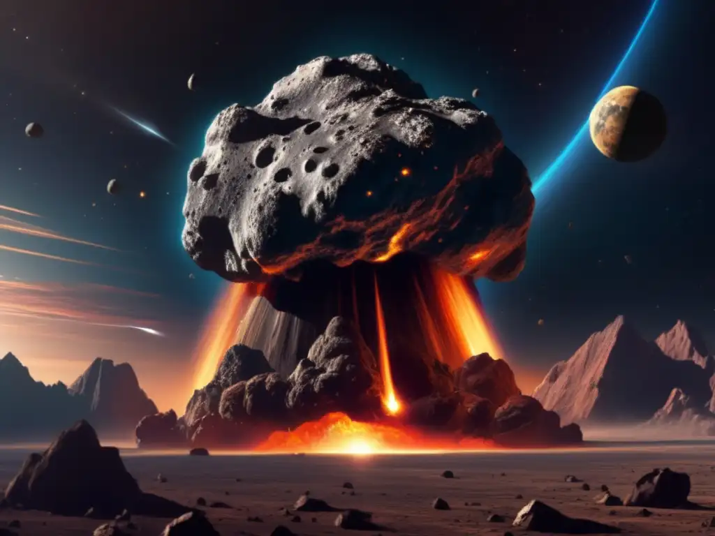 Amenaza asteroides Tierra exploración recursos: Asteroide masivo se acerca a la Tierra en impactante escena cinematográfica
