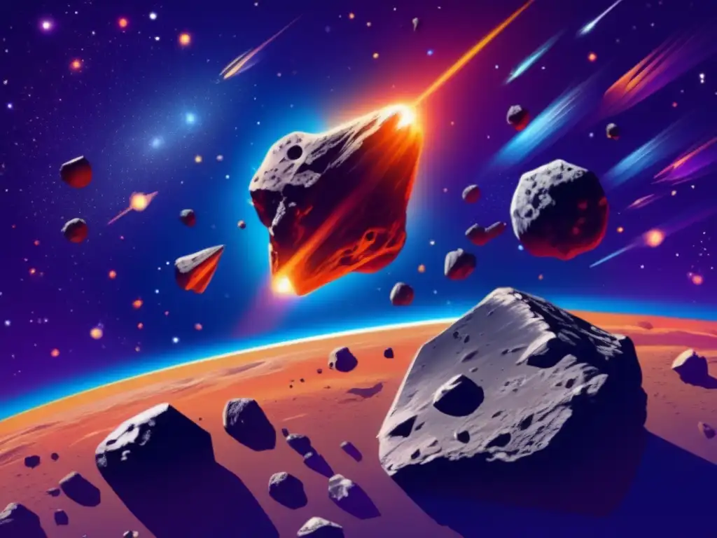 Evolución asteroides, sistemas múltiples flotando en el espacio