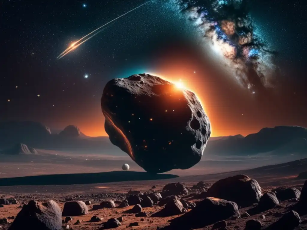 Exploración asteroides tipo C en impresionante imagen 8k del espacio