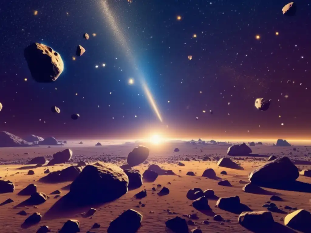 Asteroides de tipo M y oro cósmico en un vasto campo celeste