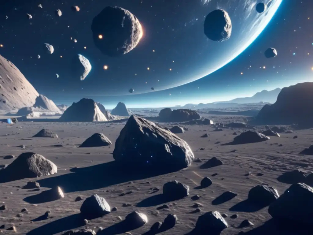 Asteroides en el universo: Impactante imagen 8k ultradetallada de un vasto y fascinante campo de asteroides en el espacio