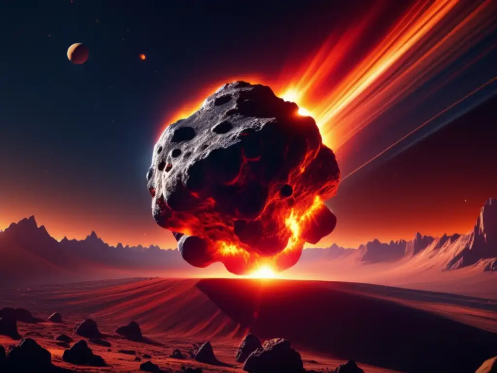 Asteroido 8k con estrategias para desviar asteroides peligrosos
