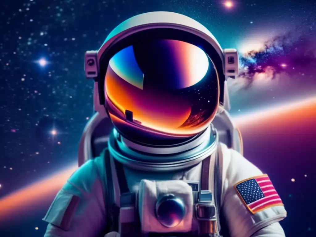 Astronauta flotando en el espacio, rodeado de la belleza del cosmos