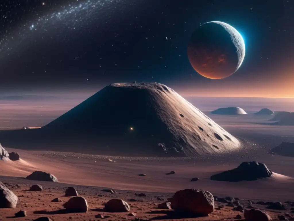 Astronave en cinturón Kuiper, asteroides fascinantes