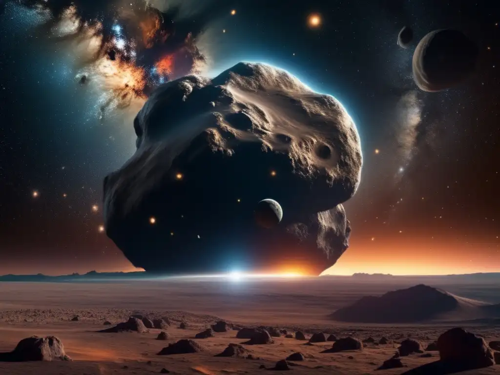 Awe-inspiring asteroid in cosmic expanse - Asteroides en el universo