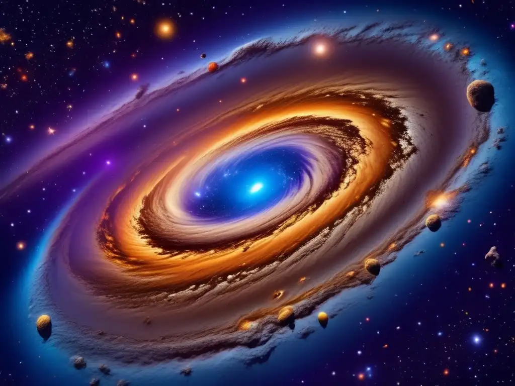 Galaxia 8k con billones de estrellas, asteroides y descubrimientos sobre el universo