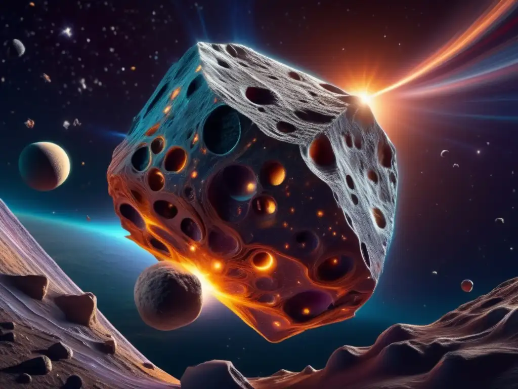 Investigación biopolímeros asteroides en el universo: un retrato fascinante de un asteroide orgánico en el espacio