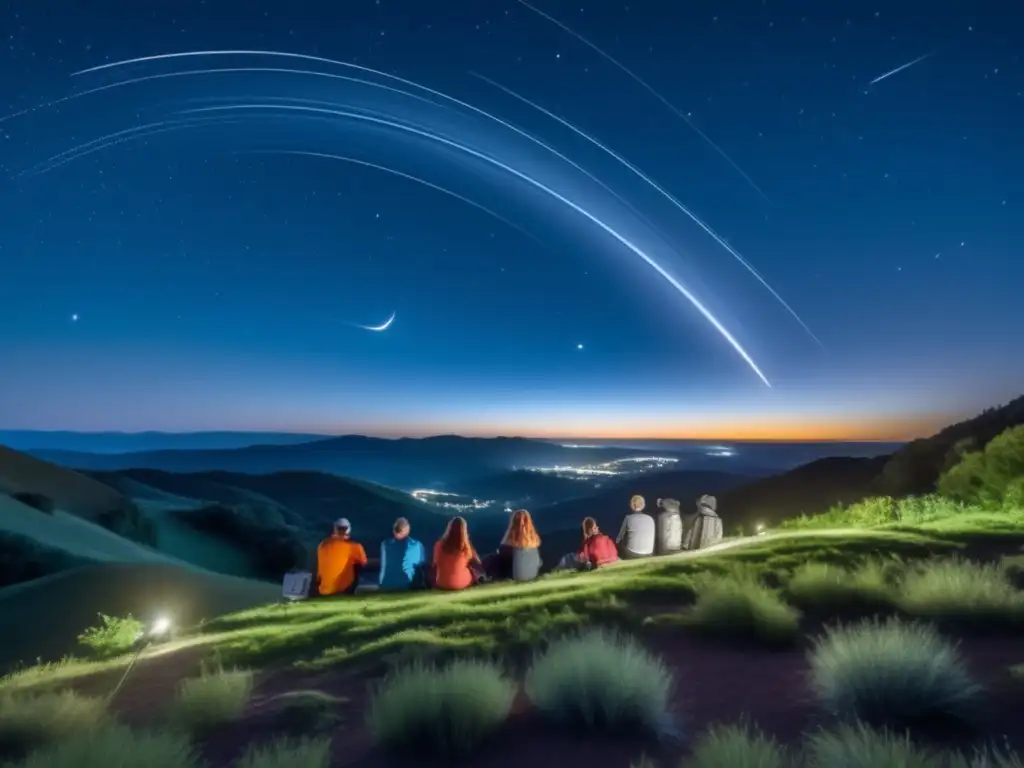 Búsqueda internacional de asteroides aficionados en una imagen impresionante de astrónomos amateurs observando el cielo nocturno