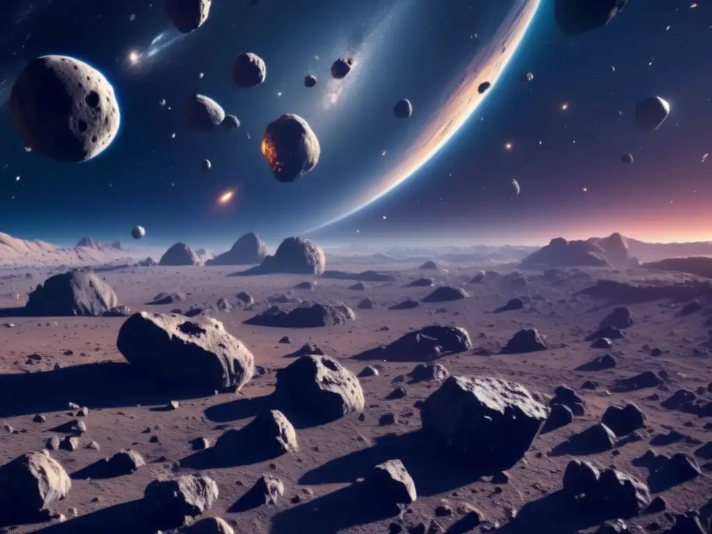 Campo de asteroides 8K: belleza y misterio celeste - Tratados internacionales beneficios equidad asteroides