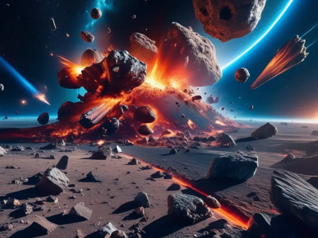 Caótico choque asteroides: Espectáculo celestial captura órbitas asteroides en sistema solar