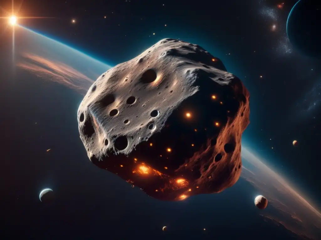 Captura asombrosa en 8k de un asteroide en el espacio: vida extraterrestre en asteroides