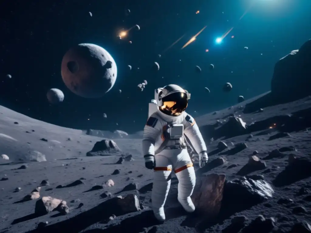 Carrera para entender asteroides: astronautas flotando en el espacio