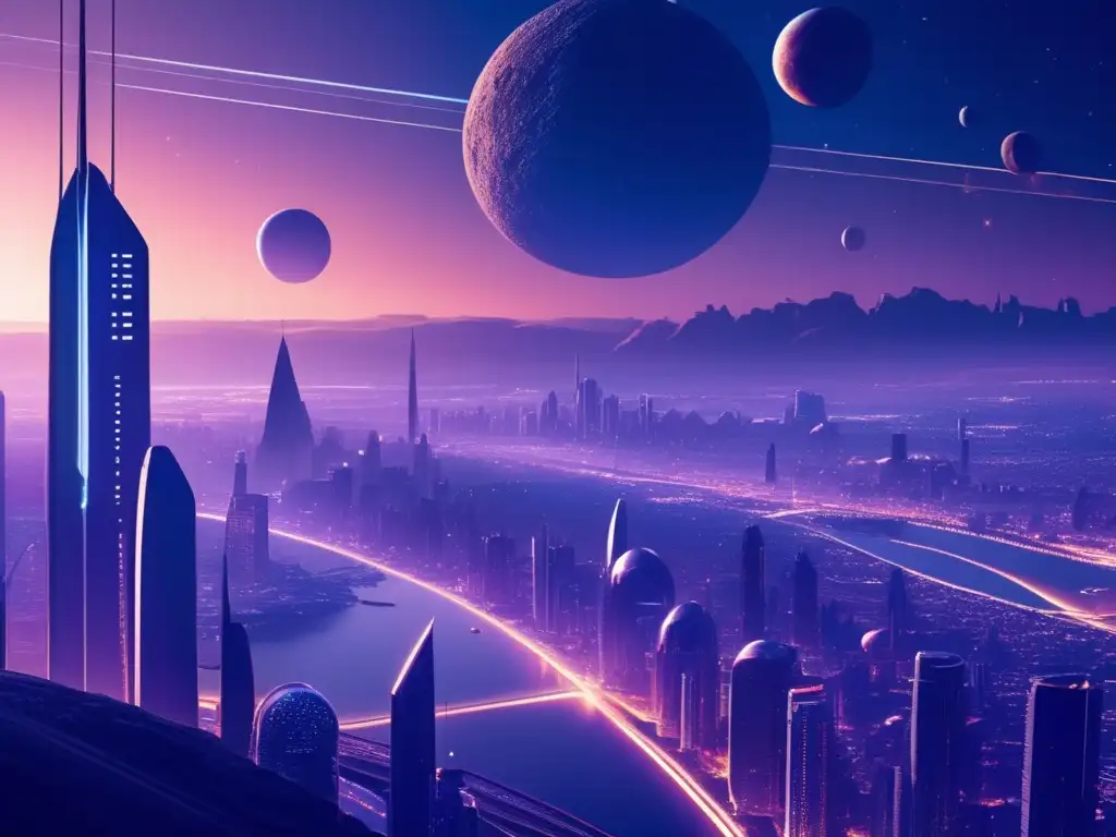 Ciudad futurista en asteroide: Exploración de asteroides y ciencia ficción
