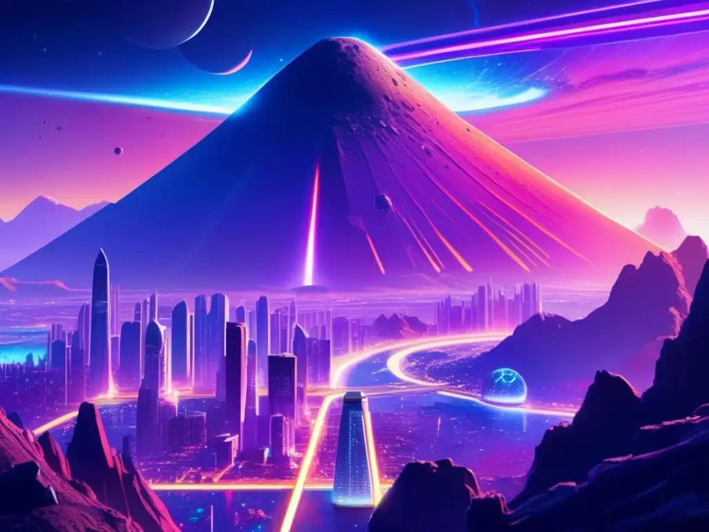 Ciudad futurista en asteroide: Papel asteroides tramas videojuegos