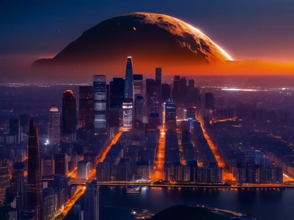 Ciudad nocturna con asteroide amenazante: Películas sobre asteroides y psicología